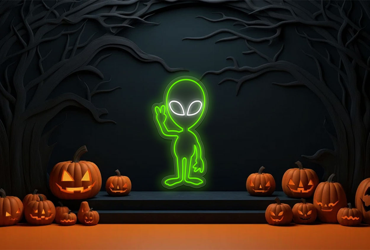 Waving Alien LED Neon Sign