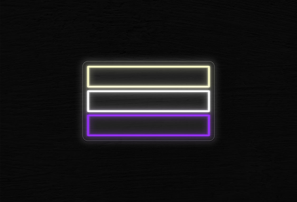 Asexual Flag LED Neon Sign