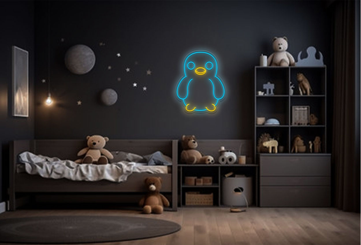 Baby Penguin LED Neon Sign