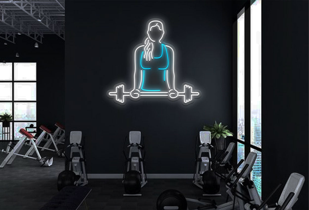 Lifting Barbell LED Neon Sign