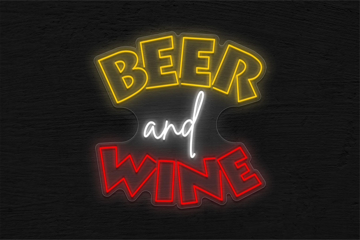 Beer And Wine LED Neon Sign