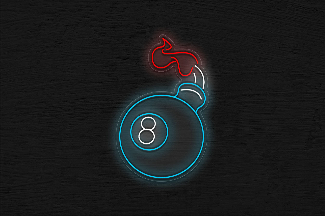 Bomb 8 Ball LED Neon Sign