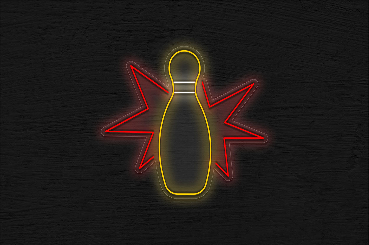 Bowling Pin With A Spark LED Neon Sign