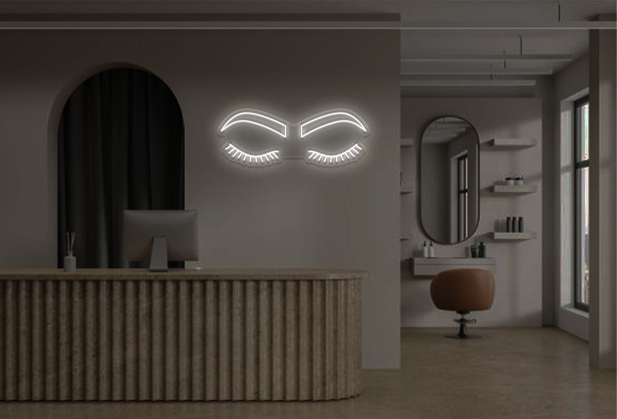 Brows And Lashes LED Neon Sign