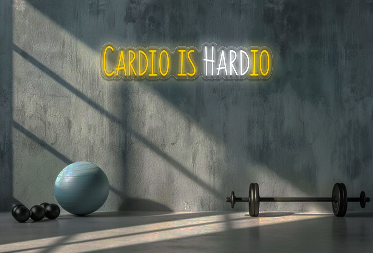 Cardio Is Hardio LED Neon Sign