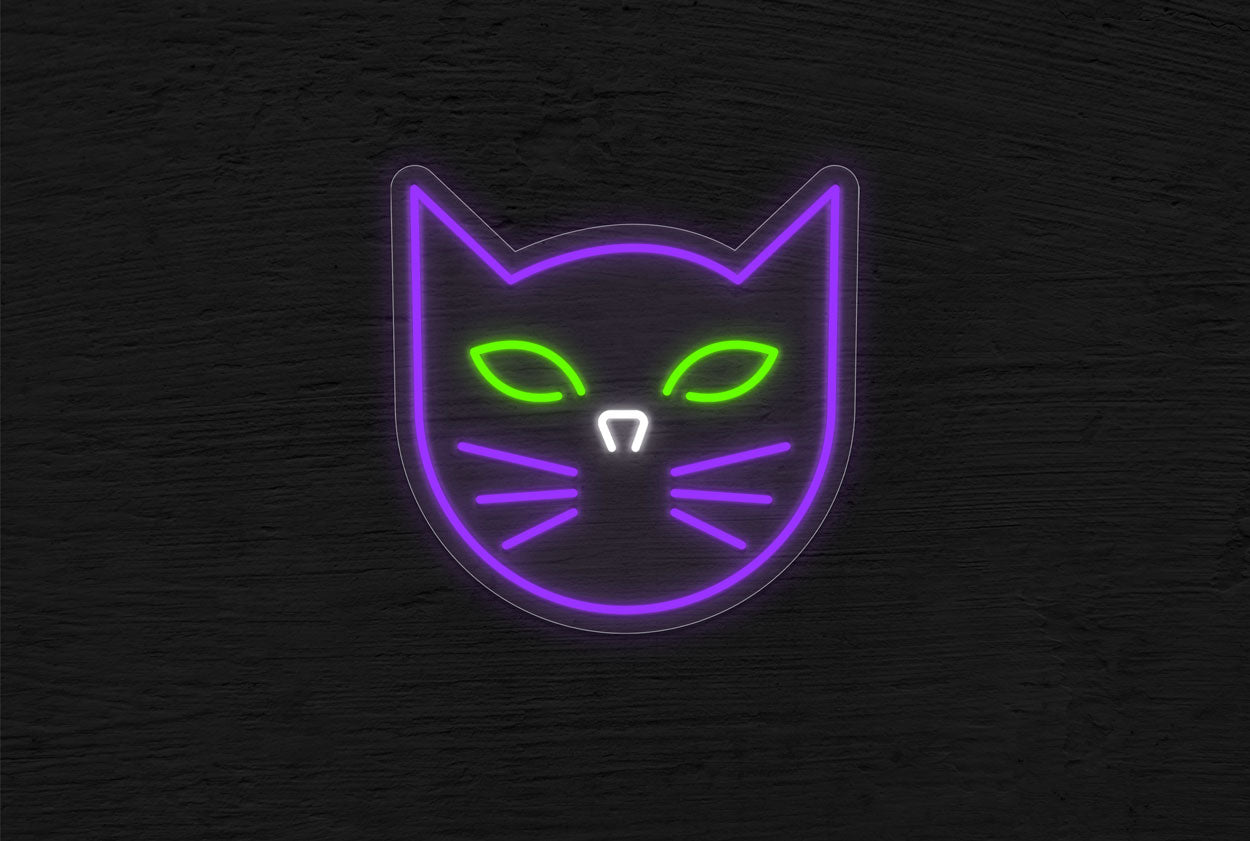 Cat Head Logo LED Neon Sign