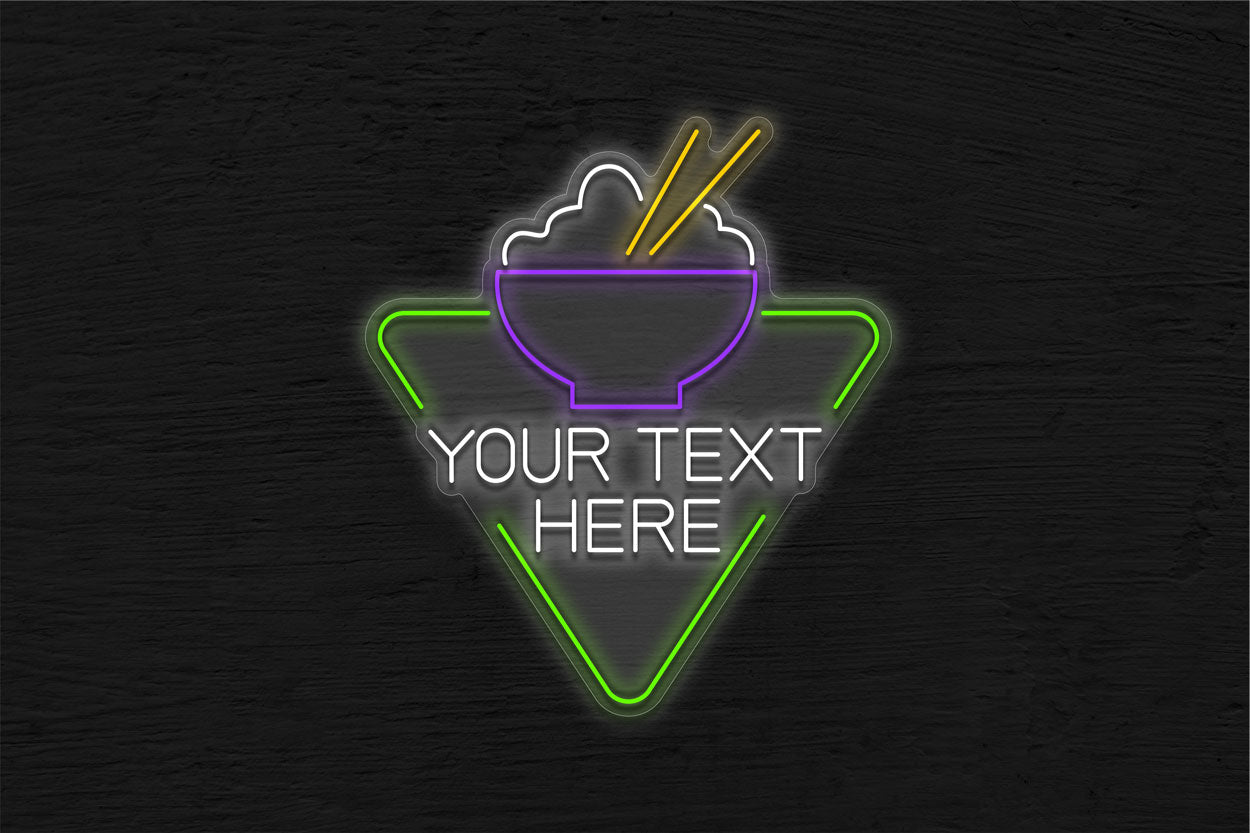 Chinese Food With Your Text Here LED Neon Sign