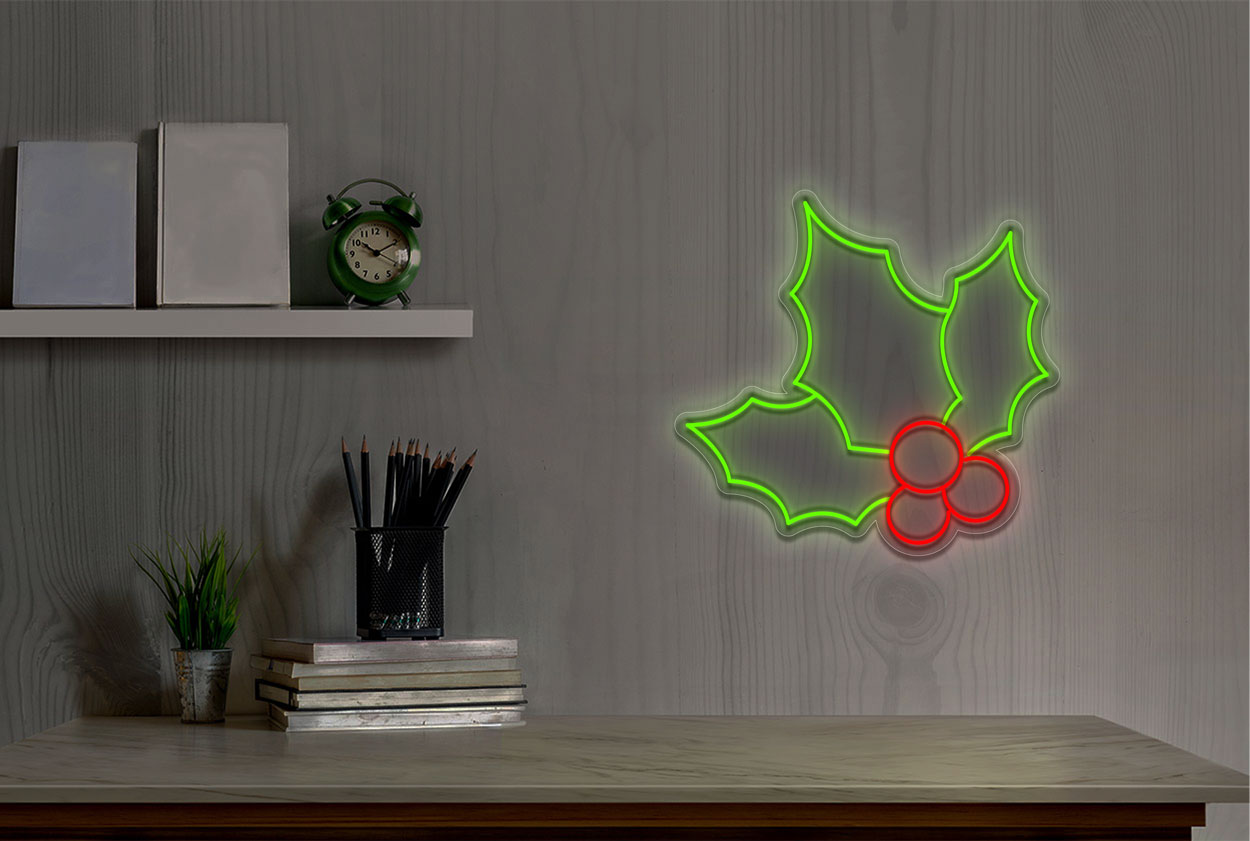 Christmas Mistletoe LED Neon Sign