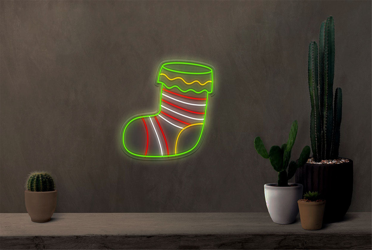 Christmas Sock LED Neon Sign