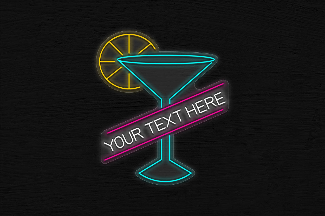 Cocktails With Your Text Here LED Neon Sign