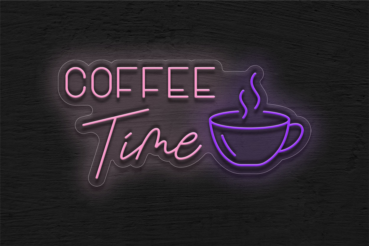 Coffee Time And a Cup LED Neon Sign