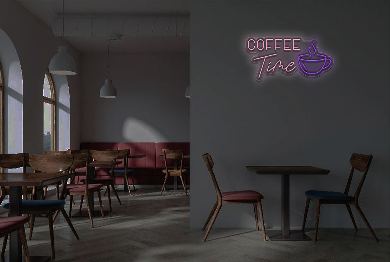 Coffee Time And a Cup LED Neon Sign