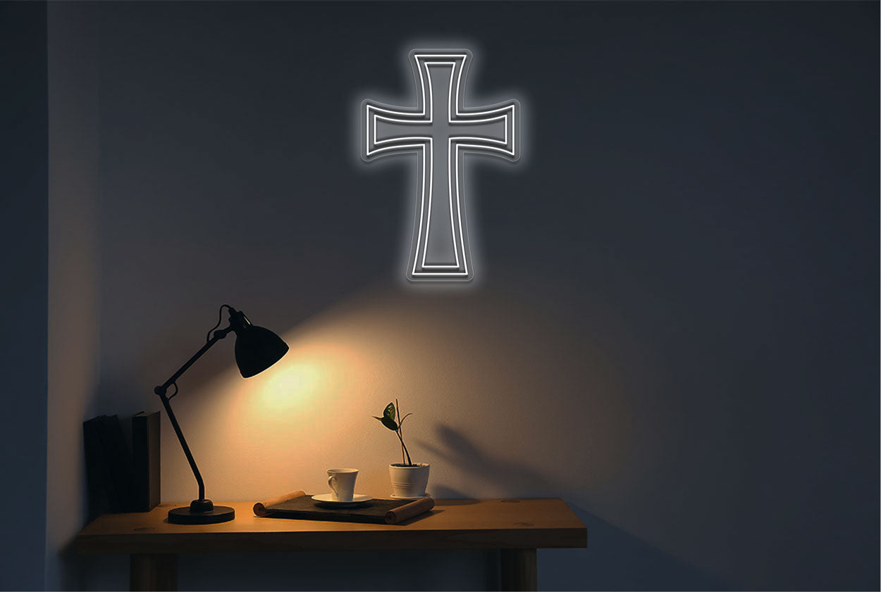 Double Stroke Cross LED Neon Sign