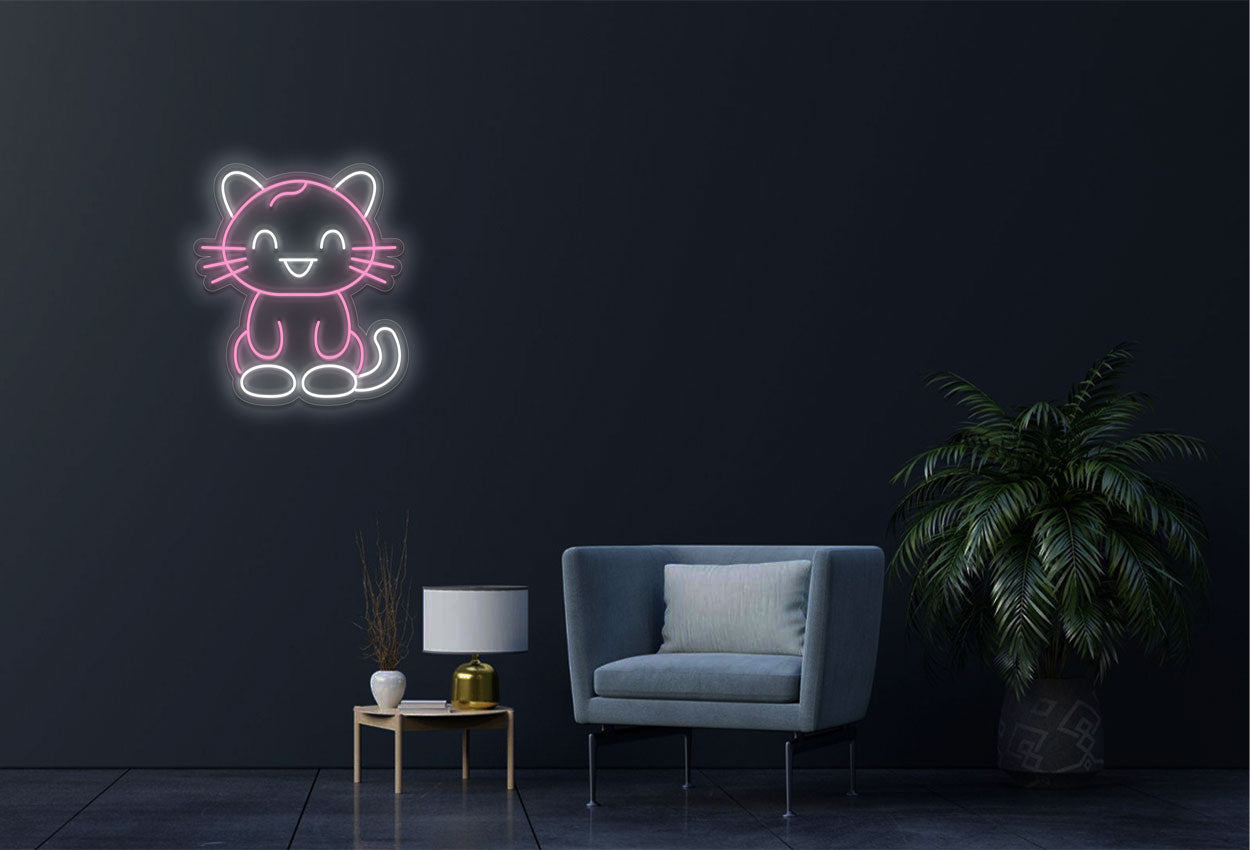 Cute Kitten LED Neon Sign