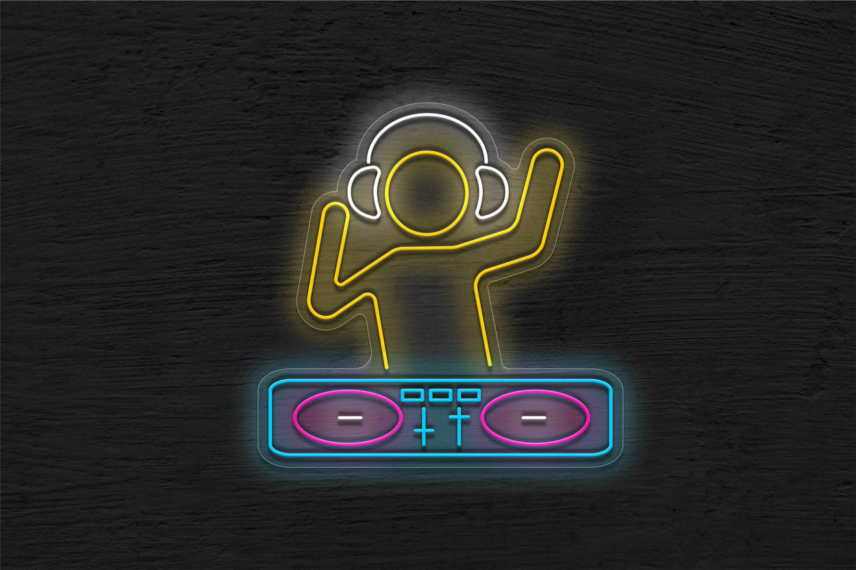 Dancing DJ With Headphones LED Neon Sign