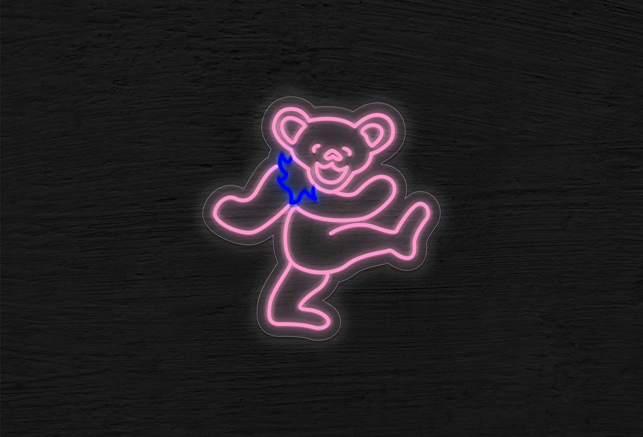 Dancing Bear Logo 5 LED Neon Sign