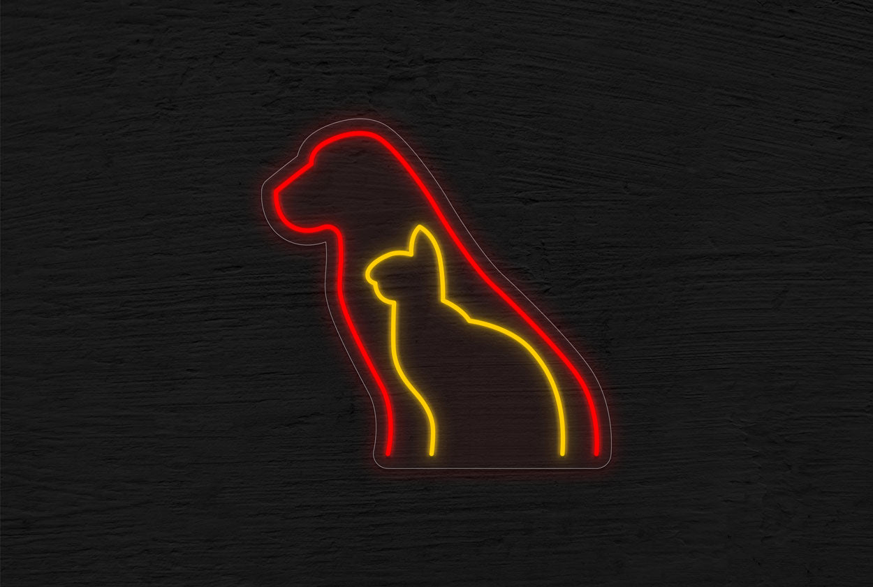 Dog and Cat LED Neon Sign