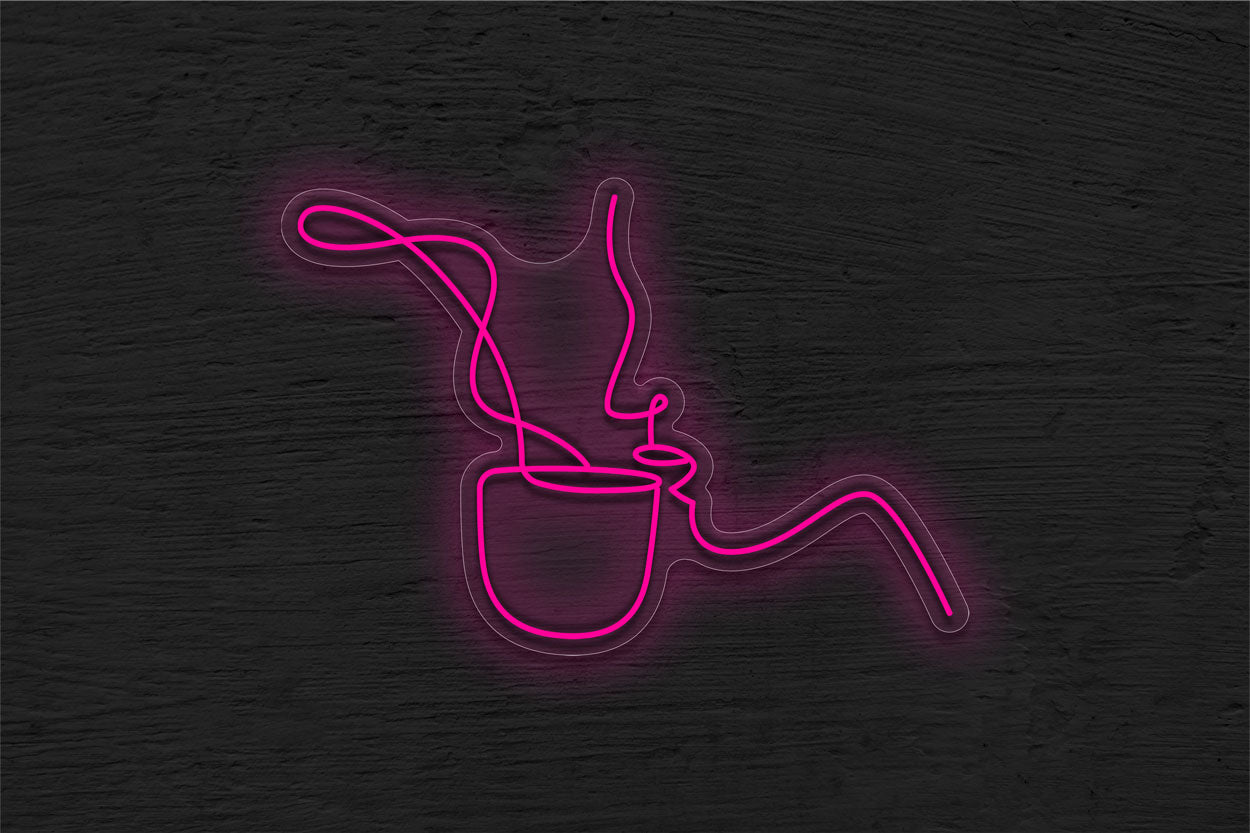 Drinking Coffee LED Neon Sign