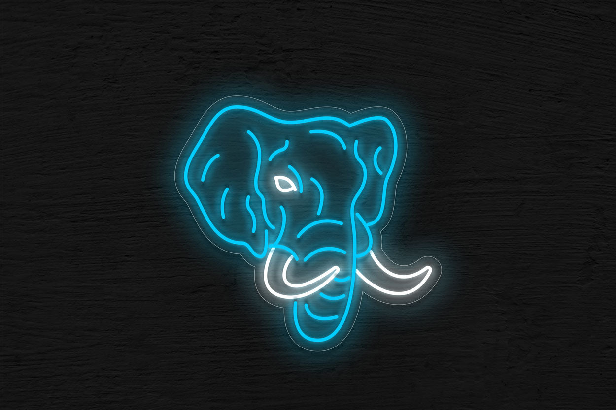 Elephant Head LED Neon Sign