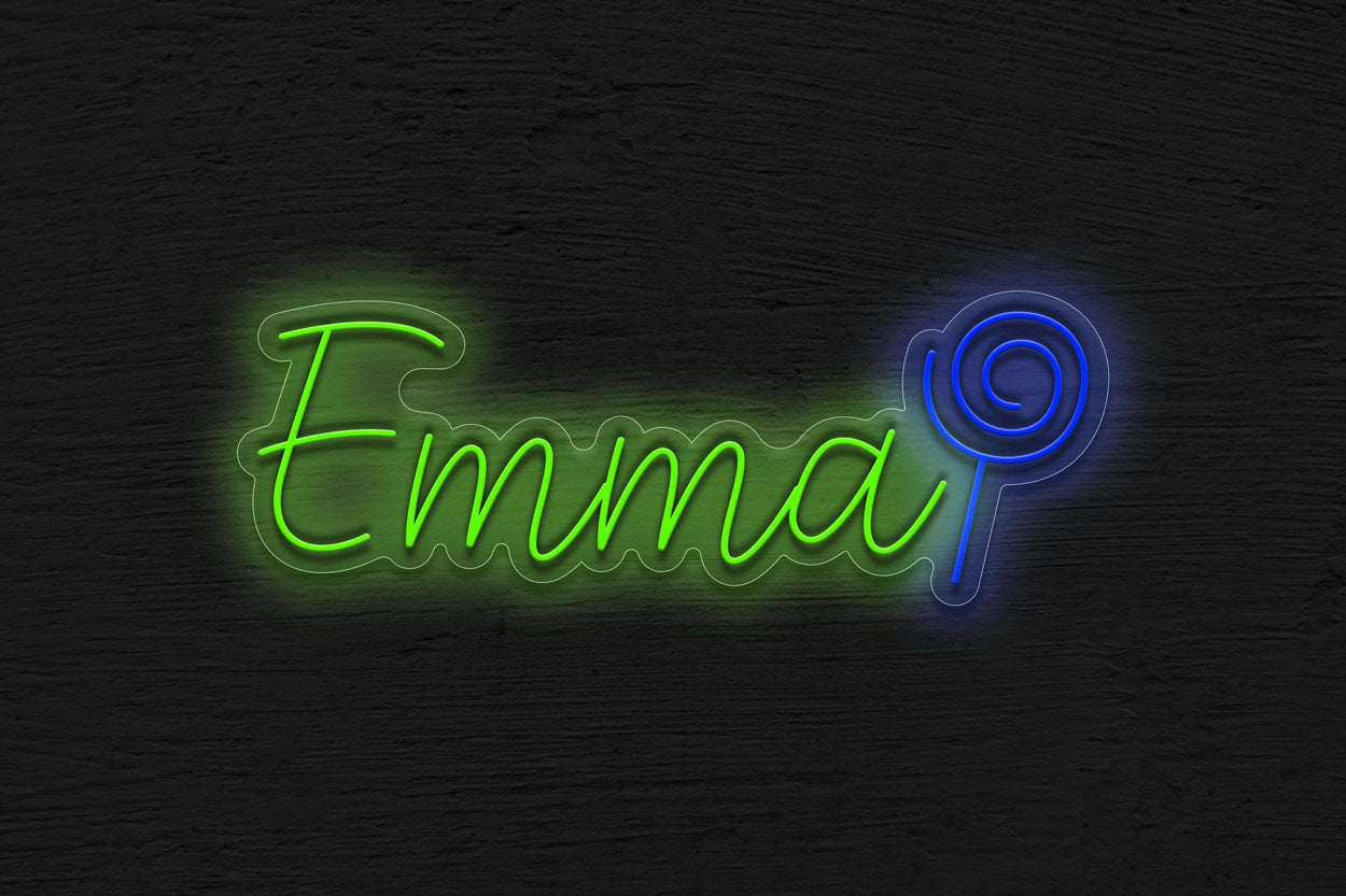 Fave Script Bold Pro Font (4 Letters) With Lollipop LED Neon Sign