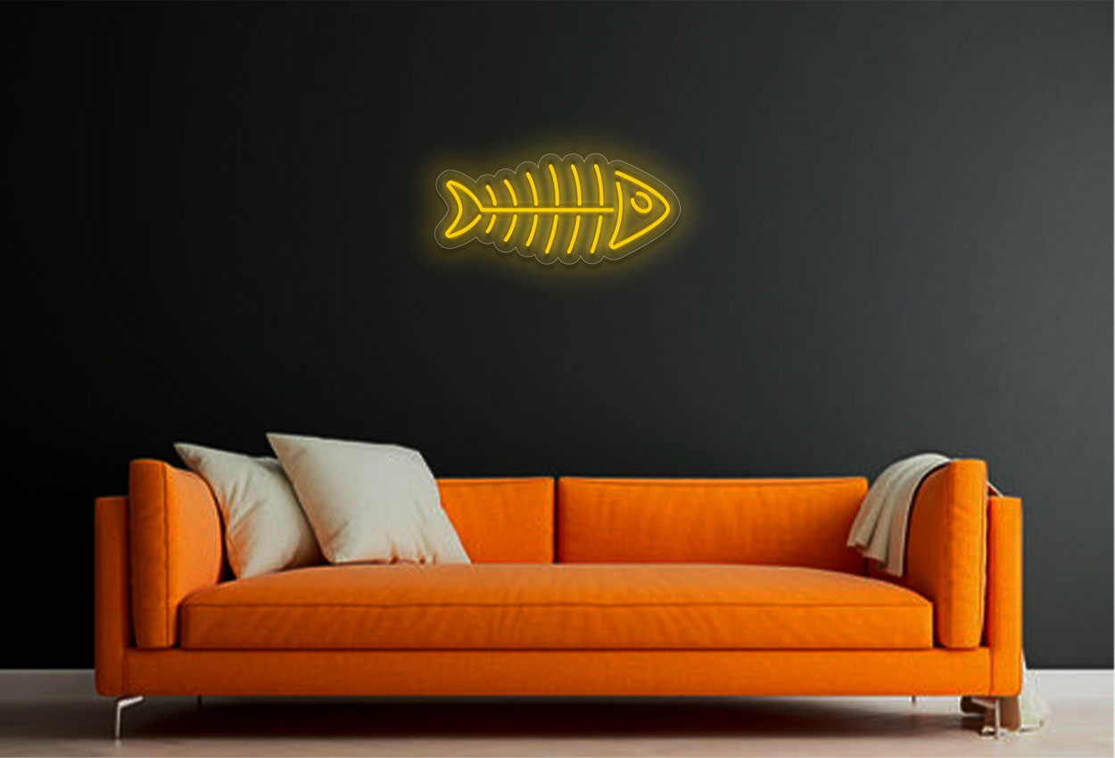 Skeleton Fish LED Neon Sign