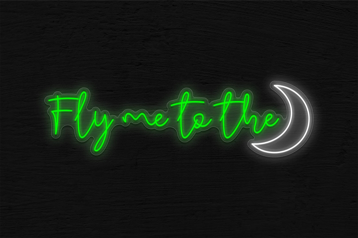 Fly Me To The Moon LED Neon Sign