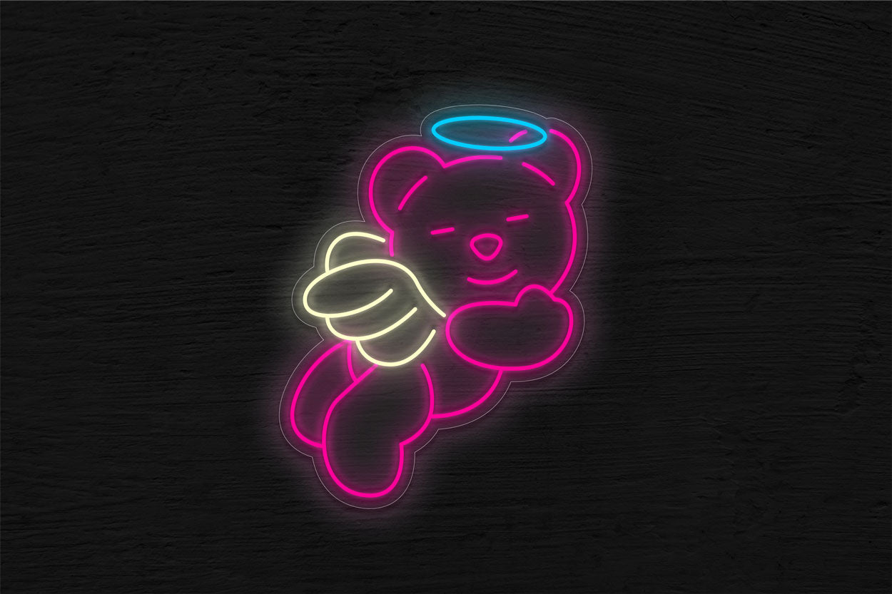 Flying Cute Bear LED Neon Sign