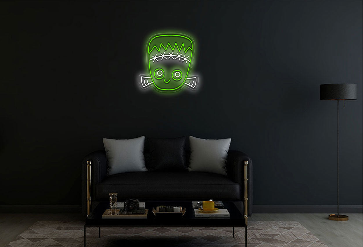 Frankenstein's Head LED Neon Sign