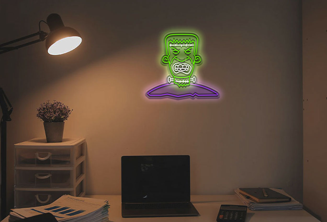 Angry Frankenstein LED Neon Sign