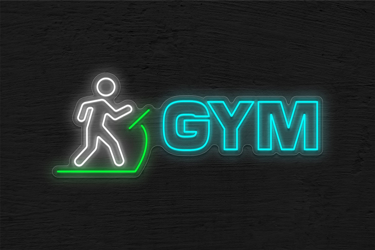 Gym With Running Man LED Neon Sign