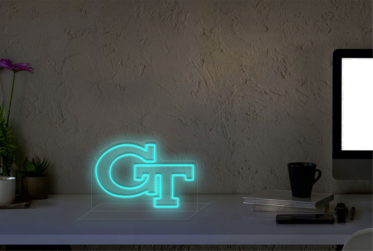 Georgia Tech GT Logo LED Neon Sign