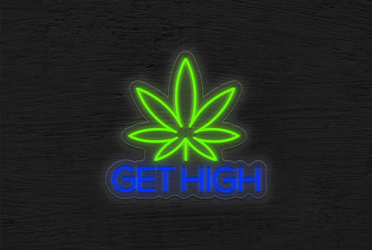 Get High Cannabis LED Neon Sign