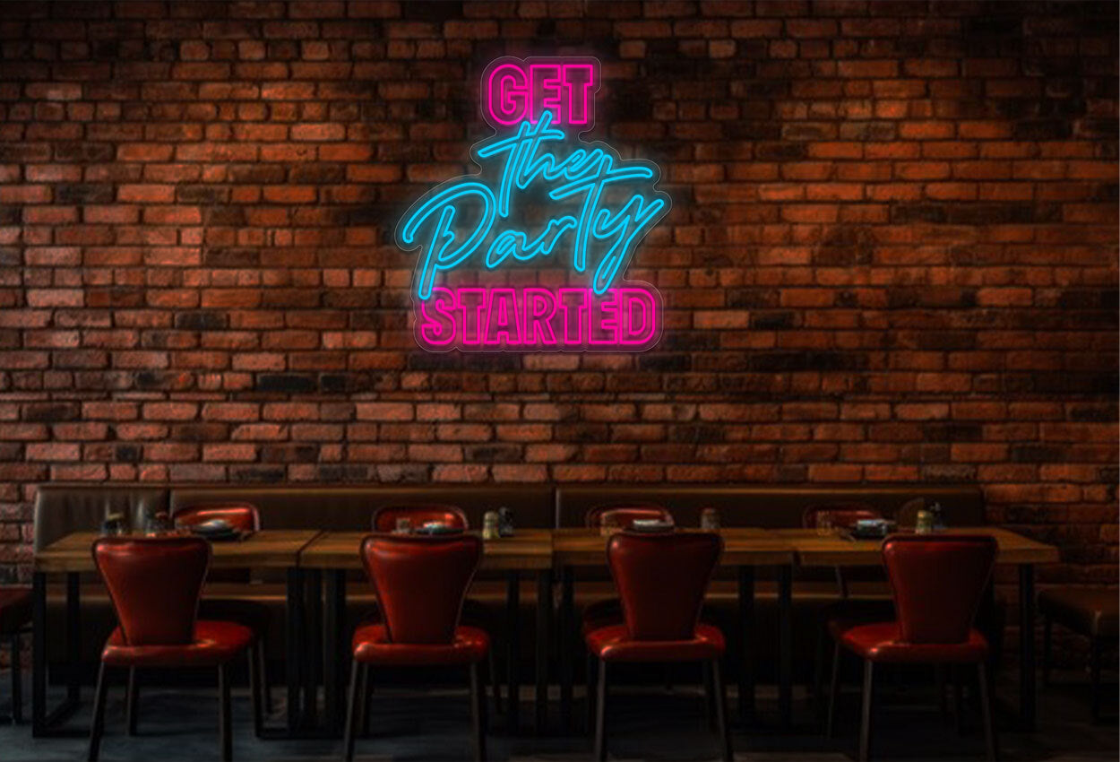 Get The Party Started LED Neon Sign