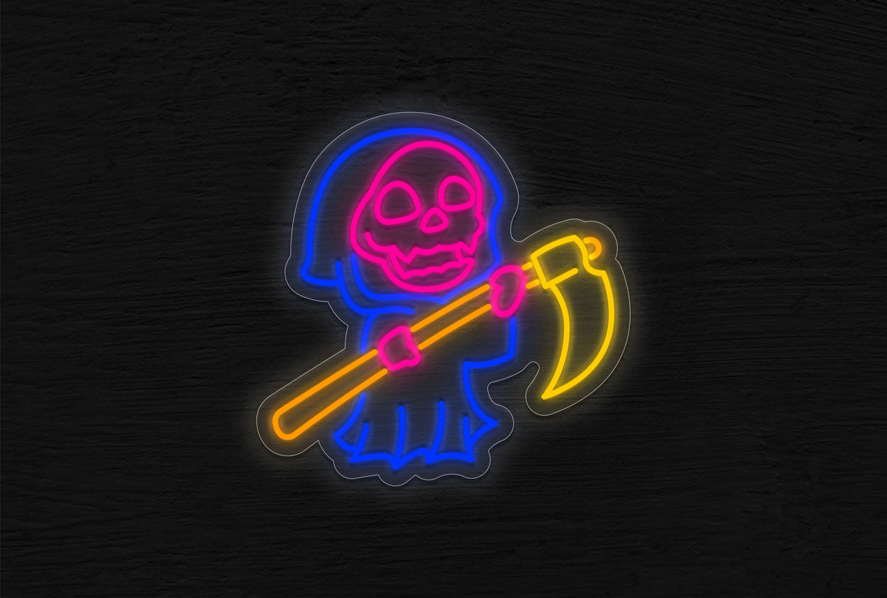 Grim Reaper Logo LED Neon Sign