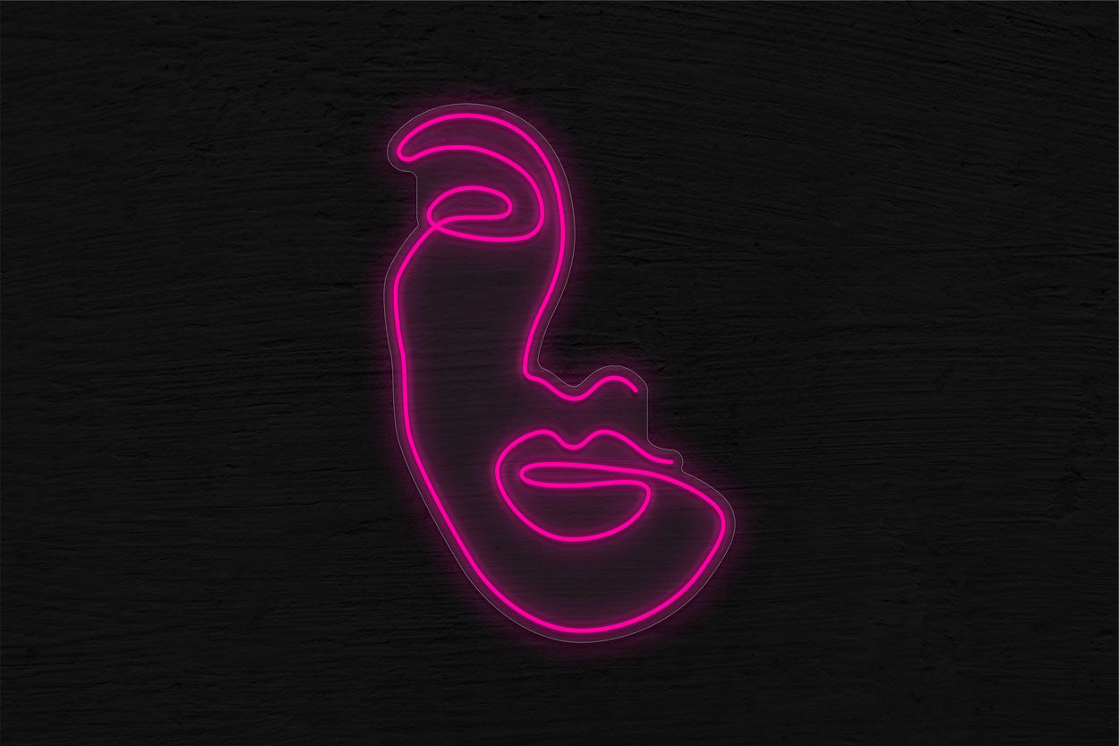 Half Face Art LED Neon Sign