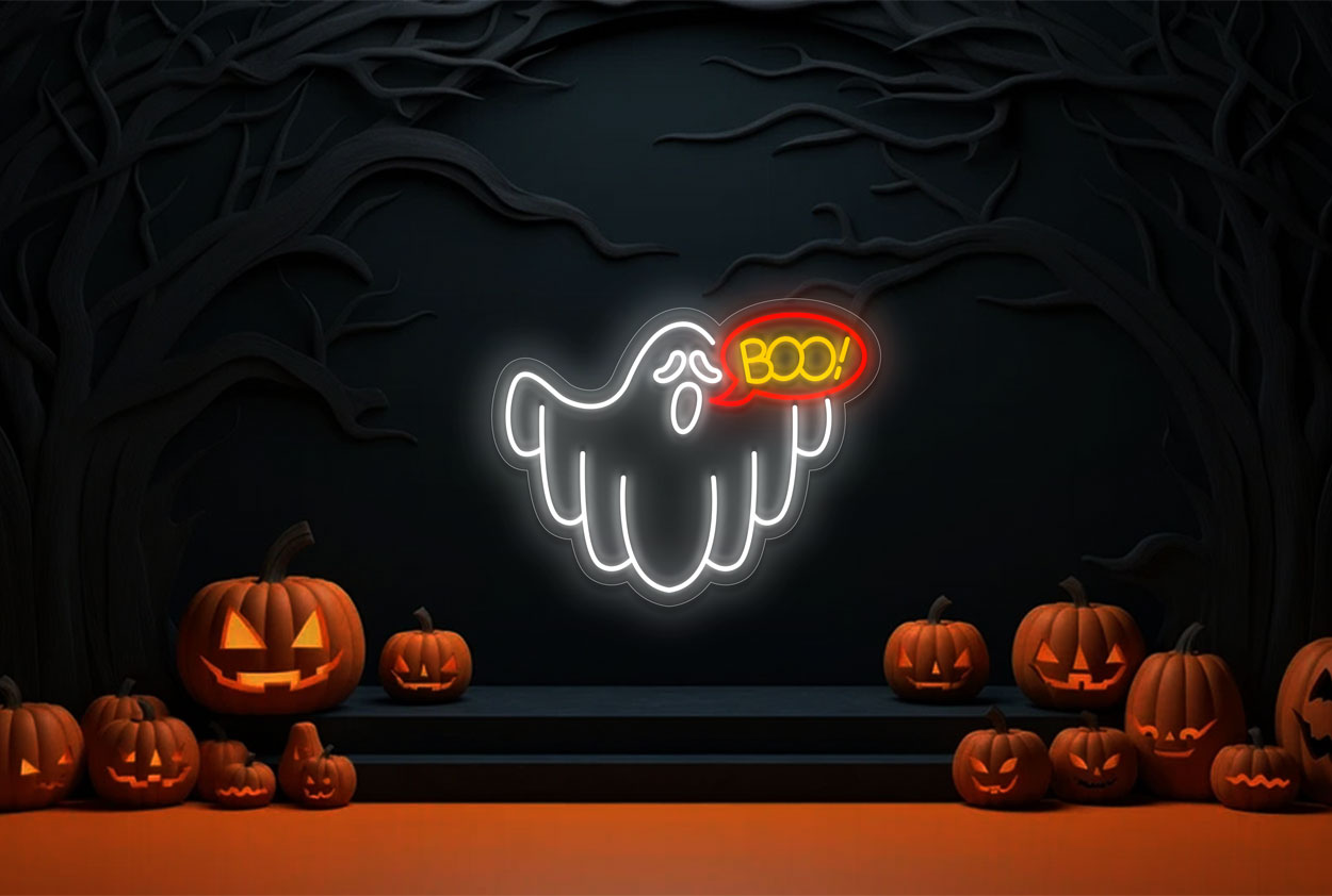 Ghost Boo LED Neon Sign