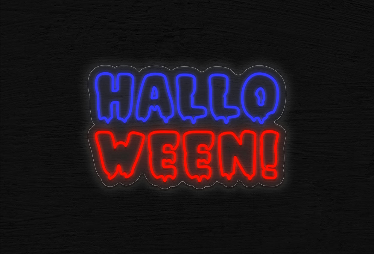 Halloween Double Stroke Text LED Neon Sign