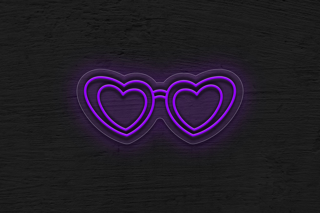 Heart Shades (Bat Mitzvah) LED Neon Sign