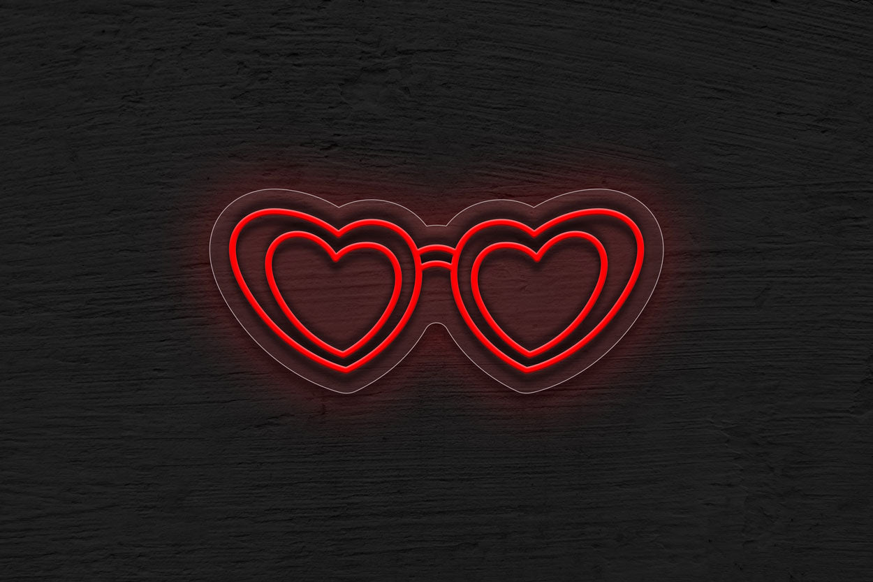 Heart Shades (Bat Mitzvah) LED Neon Sign