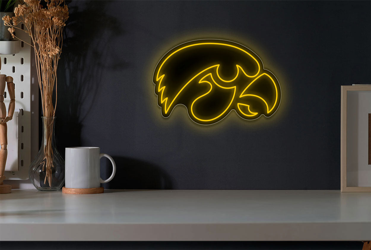 Iowa Hawkeyes Men's Basketball LED Neon Sign