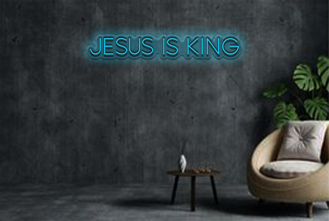 Jesus Is King LED Neon Sign