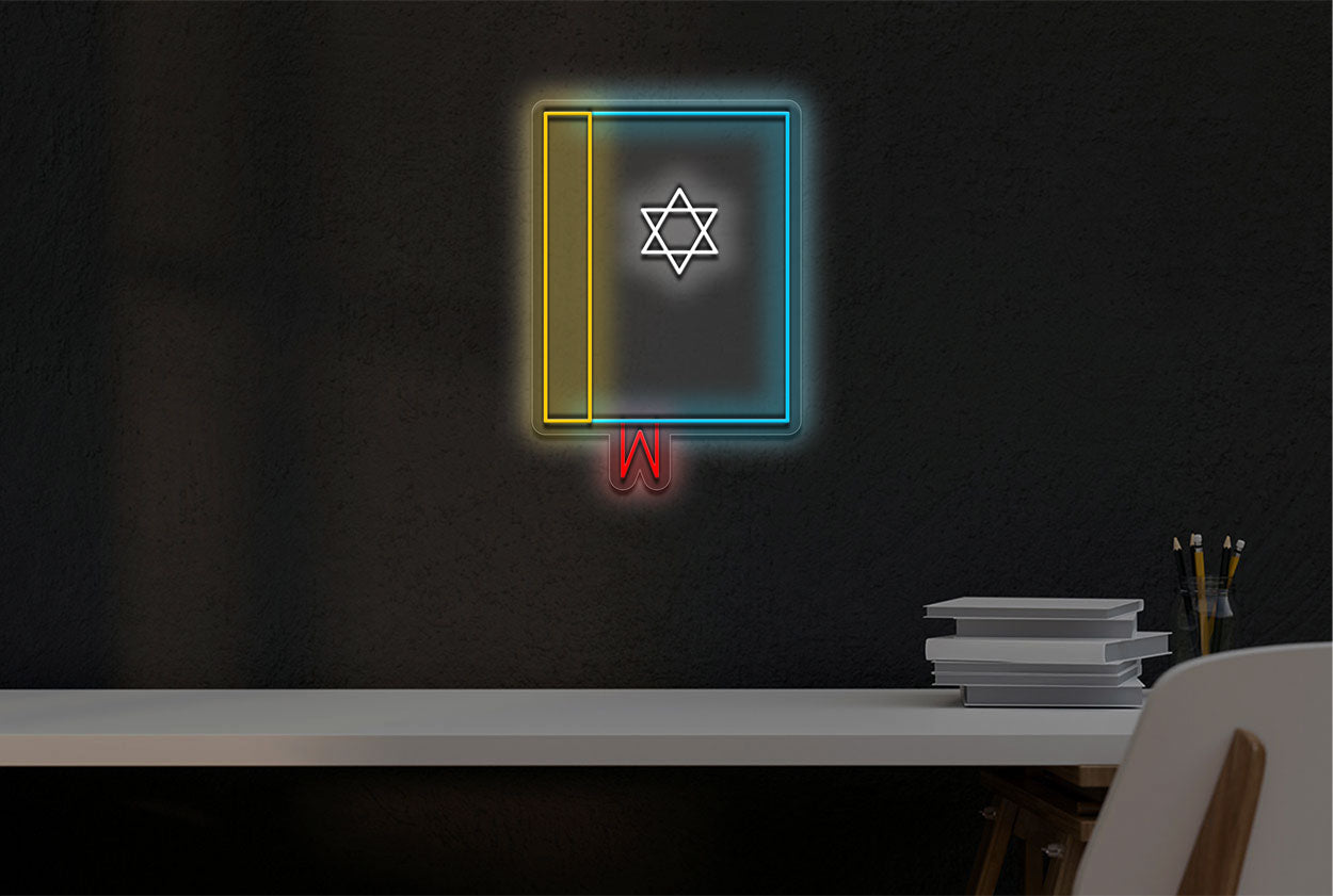 Jewish Book LED Neon Sign