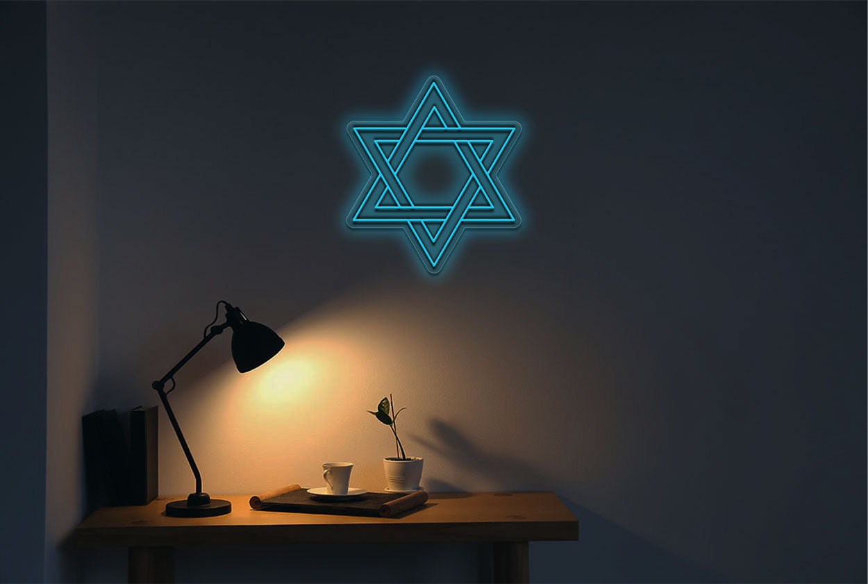 Jewish Star LED Neon Sign