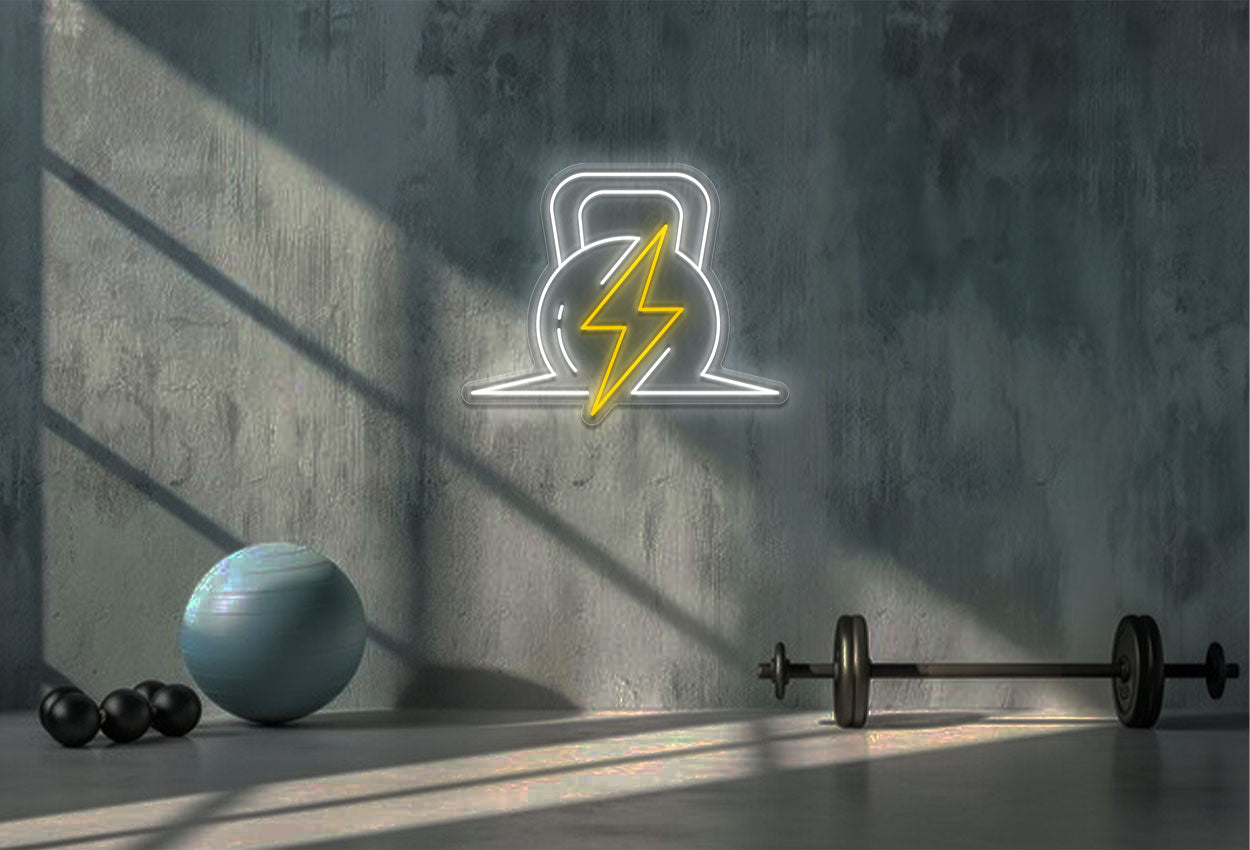 Kettlebell LED Neon Sign