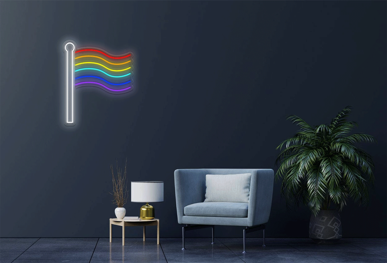 Pride Flag version 2 LED Neon Sign