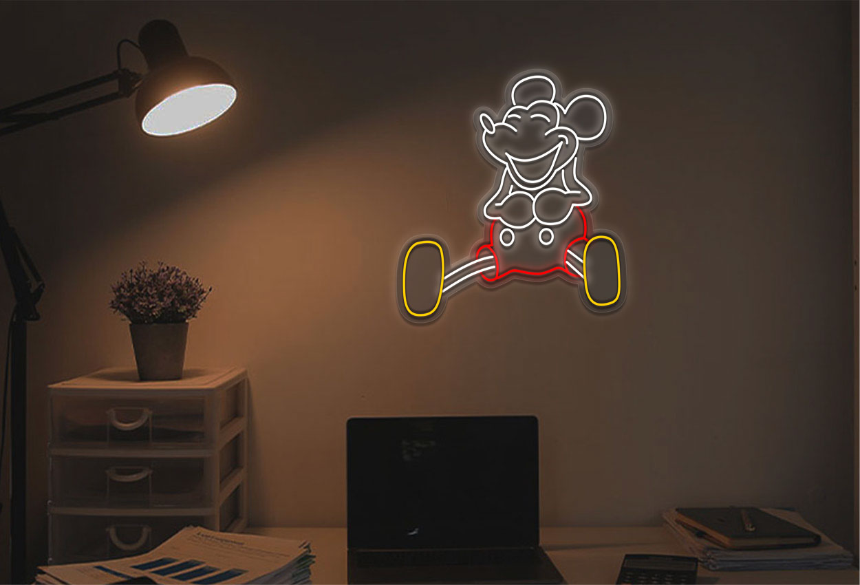 Laughing Out Loud Mouse LED Neon Sign