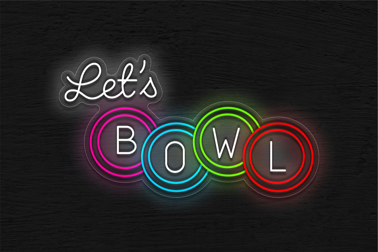 Let'S Bowl LED Neon Sign