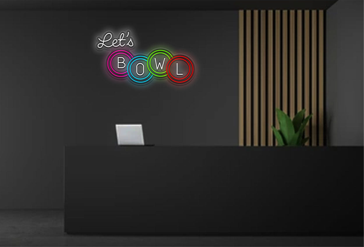 Let'S Bowl LED Neon Sign