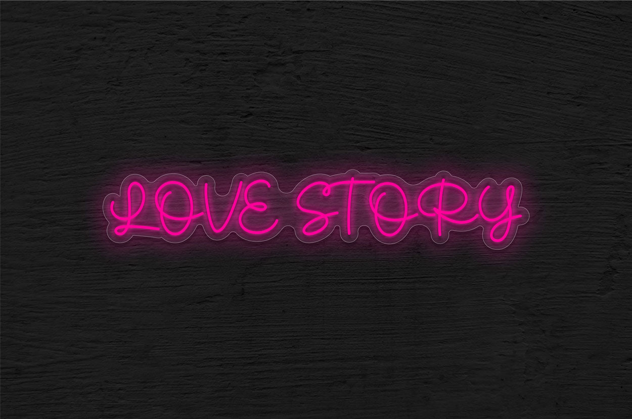 Love Story in caps  LED Neon Sign