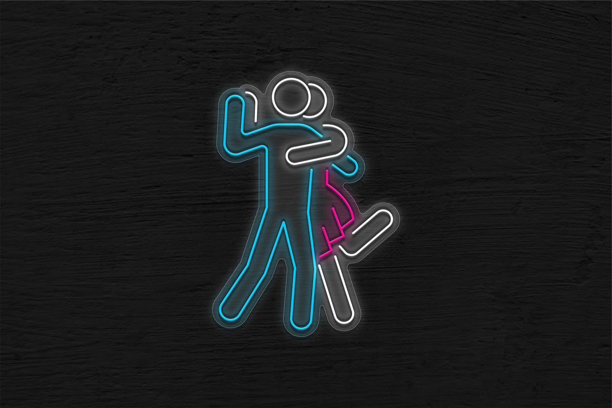 Man And Woman Dancing Together LED Neon Sign